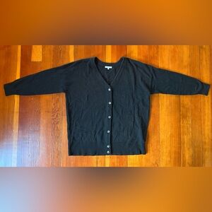 NWOT Madewell Harlow Black V-Neck Wool Blend Cardigan Plus 2X